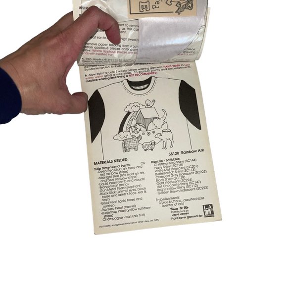 NIP What's New Ltd Fabric Appliques Iron-On 55128 Rainbow Ark Noahs Elephant - Picture 5 of 5